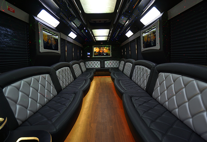 hardwood in a bus